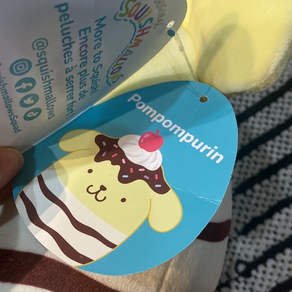 Sanrio Squishmellow Pompompurin 11” plush - Picture 7 of 9